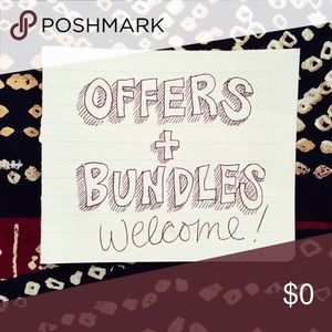 FEEL FREE TO BUNDLE AND MAKE OFFERS